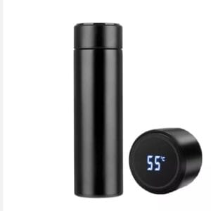 LED Temperature Display Water Bottle-Pure Black