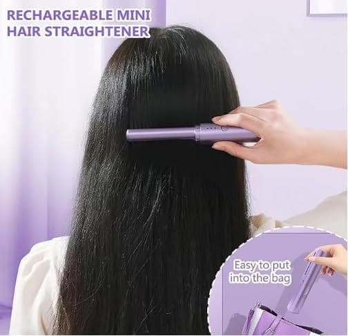 Rechargeable Wireless Hair Straightener Comb Brush for women