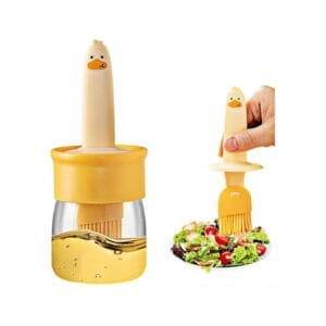 Duck Oil Dispenser Bottle with Yellow Silicone Brush