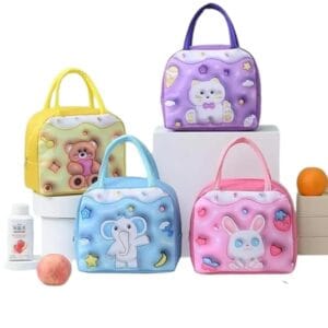 3D Cartoon Lunch Box Bag,Lunch Bag,purse for women and girls (Pack of 1)
