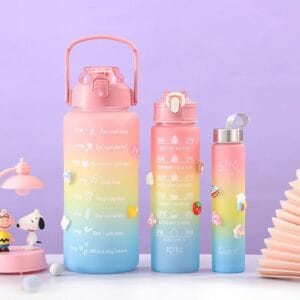 Motivational Water Bottle 3 Pcs Set