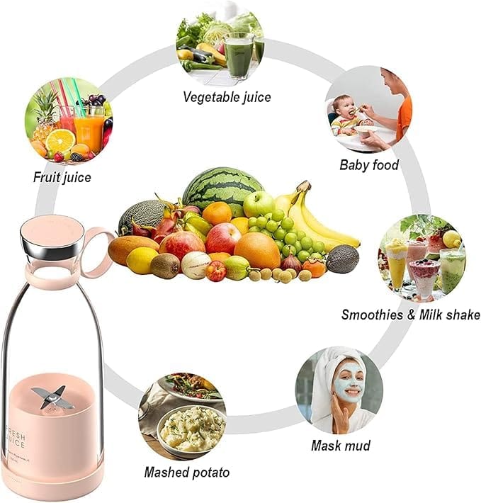 Mini Bottle Shape Portable Juicer USB Rechargeable