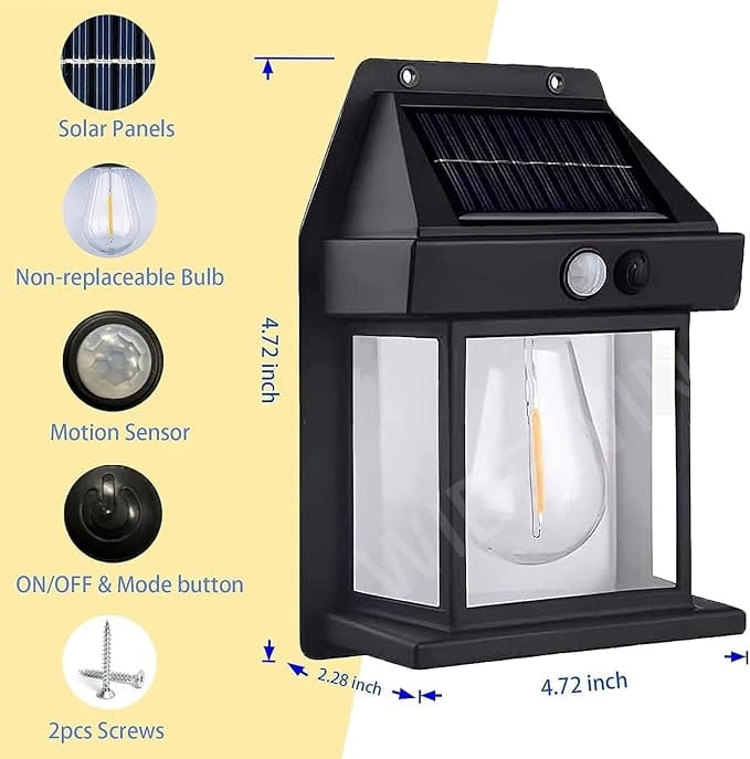 Solar Interaction Wall Lamp Outdoor Motion Sensor Auto Chargeable Front Porch Security Lamps