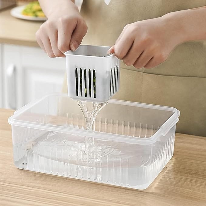 6-Grid Fridge Storage Organizer