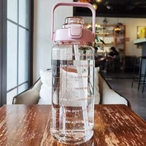 2L Motivational Water Bottle | Gym Water Bottle | Summer Water Bottle | Time Marker Water Bottle | Transparent Water Bottle | Leakproof Water Bottle | Hydration Water Bottle