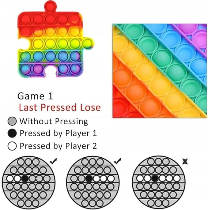 Pop It Fidget Toys, Push Pop Bubble Fidget Sensory Toy, Autism Special Needs Silicone Stress (Pack of 1)