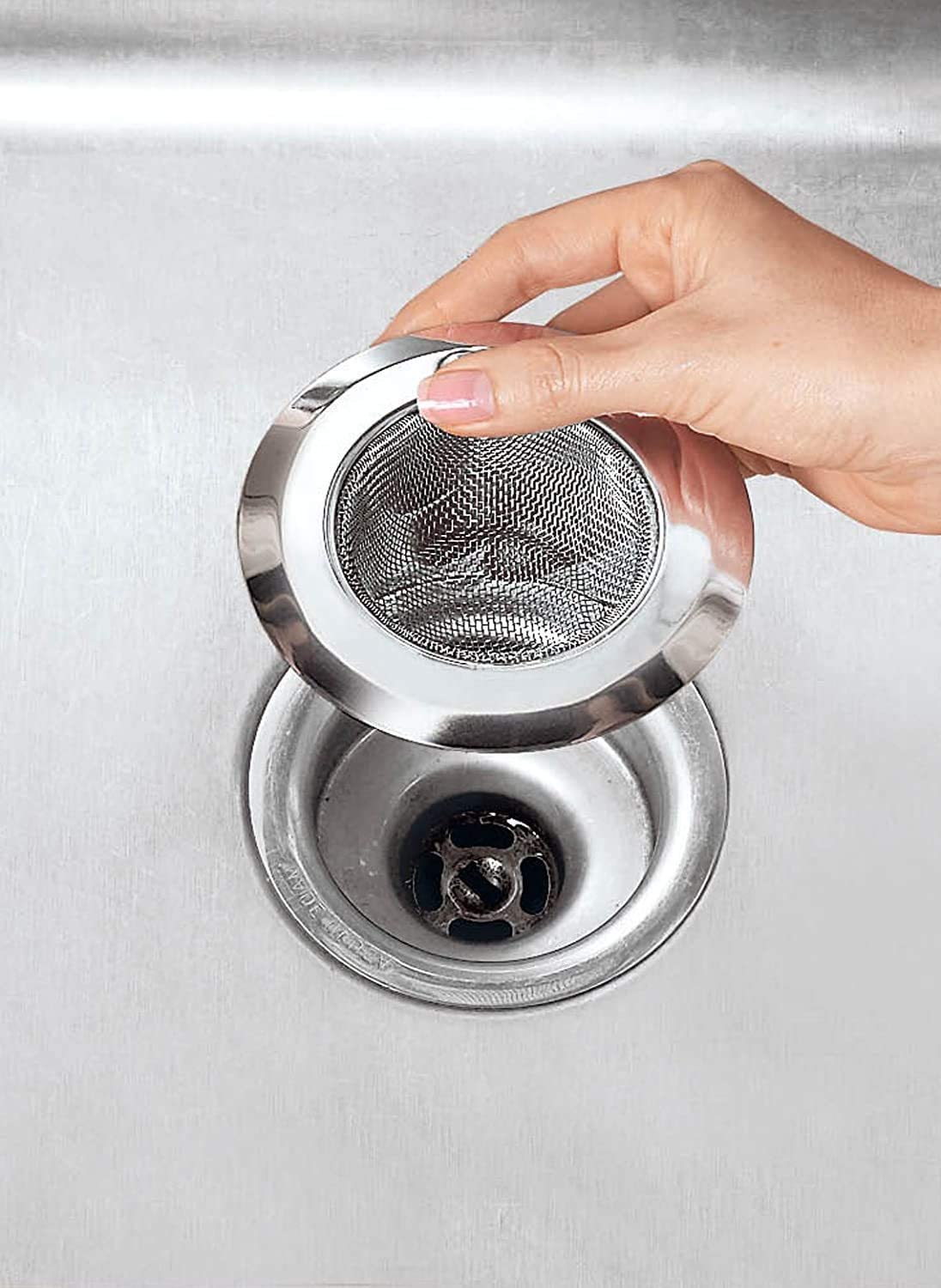 Stainless Steel Sink Strainer Kitchen Drain Basin Basket Filter Stopper Drainer/Jali