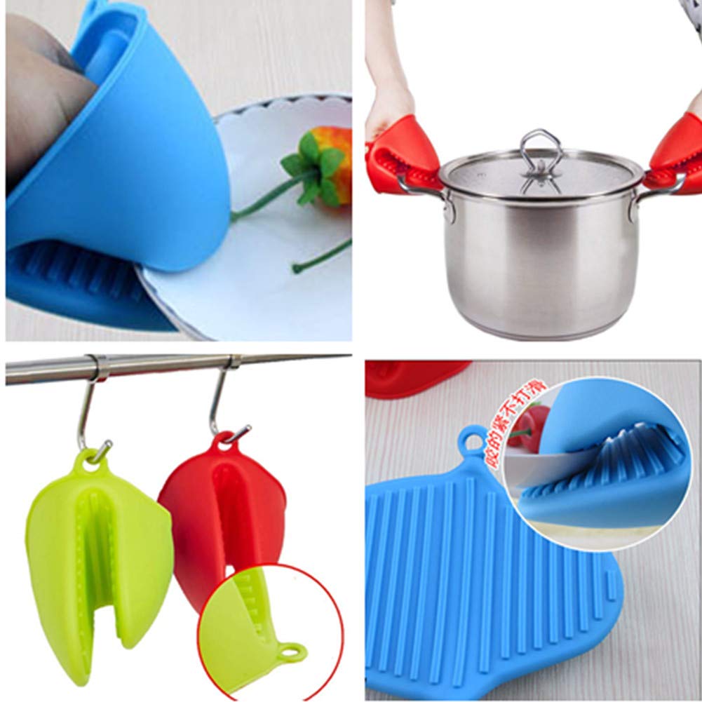 Silicone Microwave Oven Heat Resistant Pinch Grip Mitten Oven Mitt-2Pcs