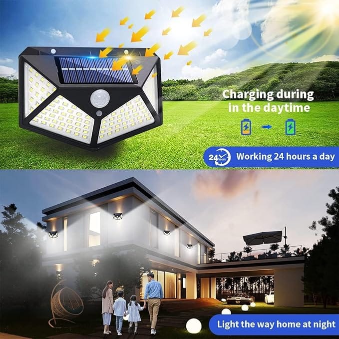 Solar Light Outdoor 100 LED Super Bright Motion Sensor