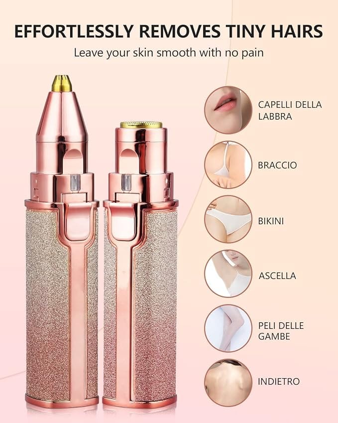 2 in 1 USB Jari Flawless Eyebrow Trimmer & Hair Removal