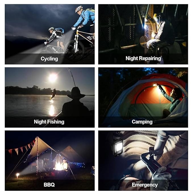 Mini LED 4 Mode Rechargeable Magnetic Portable Small Metal COB Keychain Light