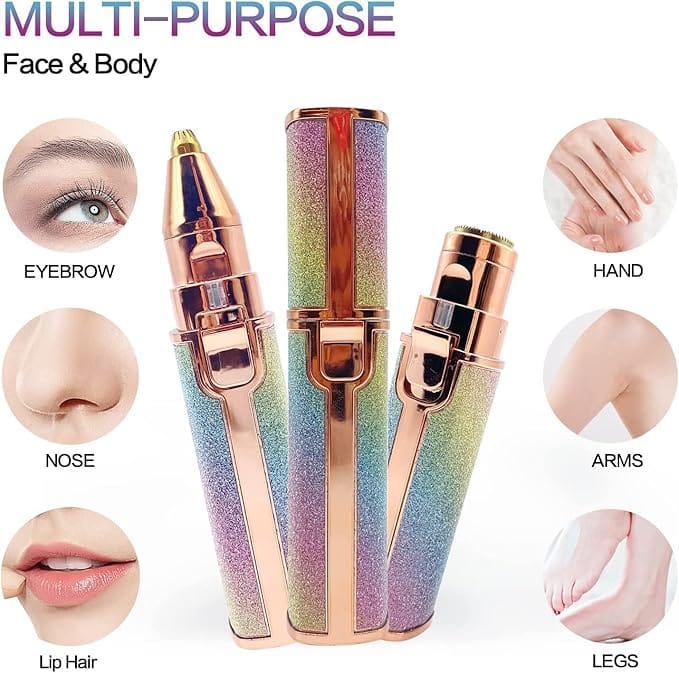 2 in 1 USB Jari Flawless Eyebrow Trimmer & Hair Removal