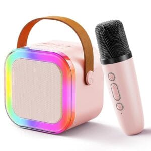 Smart 10W Mini Bluetooth Speaker with Wireless Karaoke Mic, 10Hrs Playtime