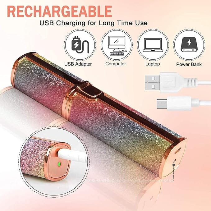 2 in 1 USB Jari Flawless Eyebrow Trimmer & Hair Removal