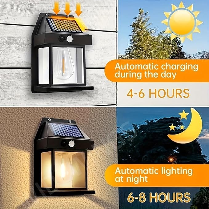 Solar Interaction Wall Lamp Outdoor Motion Sensor Auto Chargeable Front Porch Security Lamps