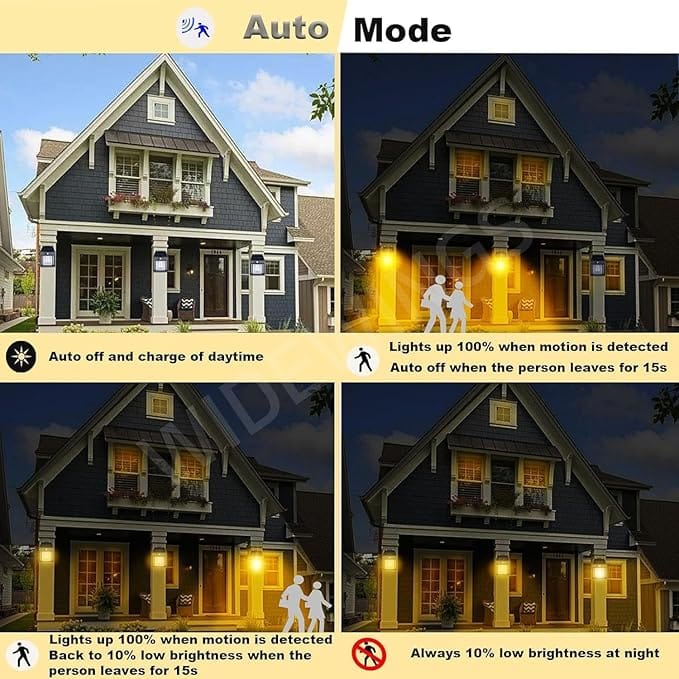 Solar Interaction Wall Lamp Outdoor Motion Sensor Auto Chargeable Front Porch Security Lamps