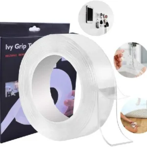 Ivy Grip Tape Double Sided Adhesive Silicon Tape Transparent Heavy Adhesive | Multi-Functional | Sticky | Anti-Slip Gel