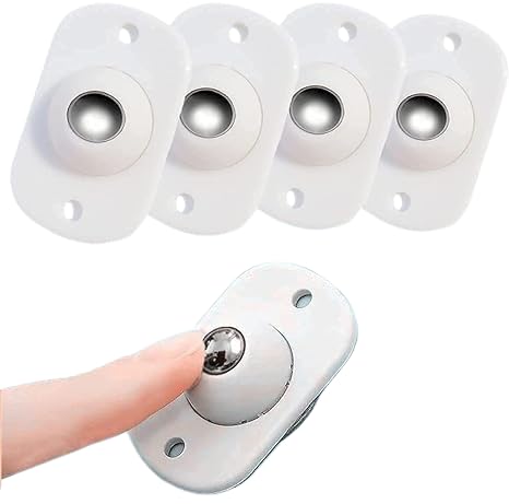 4 Pc Self Adhesive Mini Swivel Casters Wheels 360 Degree Rotation Pulley for Furniture Various Storage Boxe