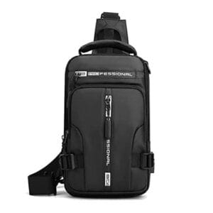 Waterproof Sling Cross Backpack Bag With USB Charging Port For Travel,Camping,Jogging,Gym,Picnic