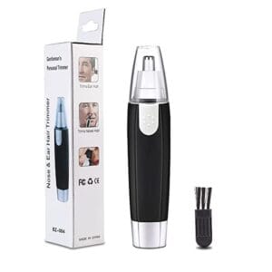 3-in-1 Electric Nose & Ear Hair Trimmer for Men & Women – Dual-Edge Stainless Steel Blades, Painless Hair Remover, Eyebrow & Facial Grooming with Precision Micro Touch