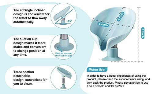 Plastic Soap Stand Holder For Bathroom Kitchen Sink Wall Single Layer With Magic Stickers