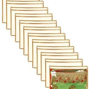 Set of 1 Saree Cover Set Transparent Non-woven Storage Bags with Premium Zipper Closure Plastic