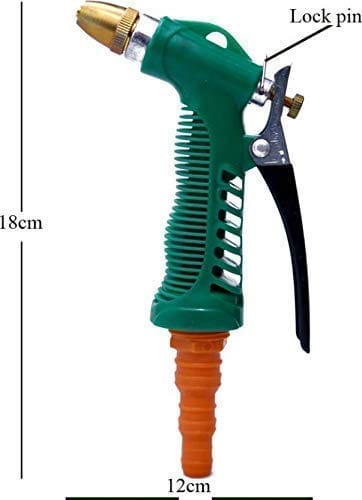 High Pressure Water Spray Hose Pipe Gun for Car Washing, Gardening and Cleaning, Green-1