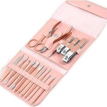 16 IN 1 MANICURE KIT, 16 pcs Stainless Steel Nail Care Tools Manicure Set