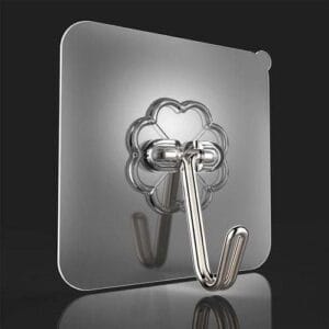 Adhesive Hooks Strong Sticky Kitchen Hooks Wall Hanger for Kitchen Bathroom Hook 10  (Pack of 10)