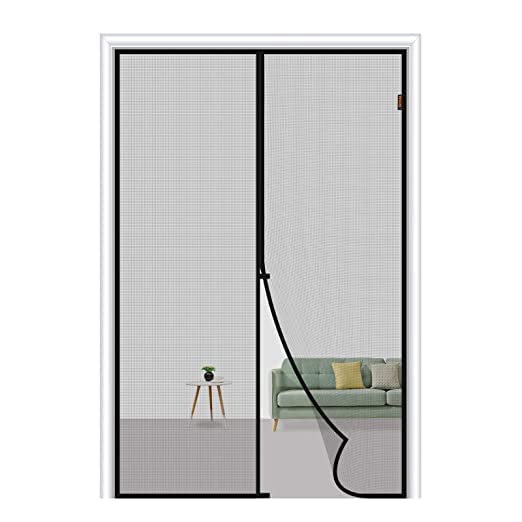 Magic Mesh Magnetic Mosquito Screen Door Net Curtain with Magnets Reinforced Polyester Mesh