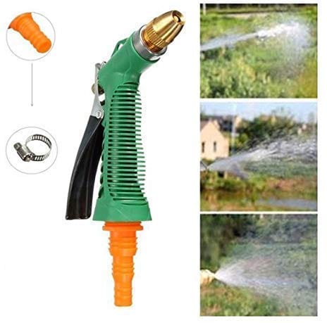 High Pressure Water Spray Hose Pipe Gun for Car Washing, Gardening and Cleaning, Green-1