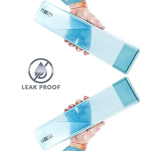 Frosty Plastic Water Bottle 1 Litre | Water Bottle Set of 6 | Premium Water Bottle for office | Water Bottle for Home | Kitchen | Travel Bottle