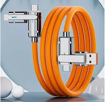 4 In 1 Data Cable Fast Charging Portable Cord For Travel/Outdoor