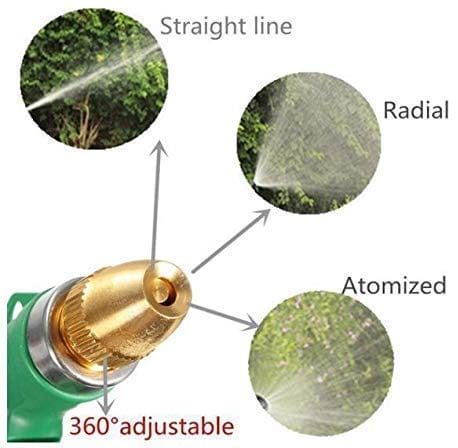 High Pressure Water Spray Hose Pipe Gun for Car Washing, Gardening and Cleaning, Green-1