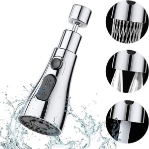 360 Degree Movable Faucet Aerator Infinity 3 Mode Faucet Dual Flow Aerator Kitchen