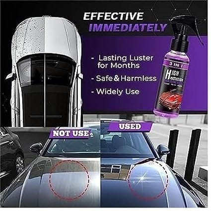3-in-1 High Protection Car Spray, Car Coating Agent Quick Car Coating Spray, Water-Proof, Fouling Resistance, Anti-Aging, Suitable For Car Polishing, 1 Pack, 200ml