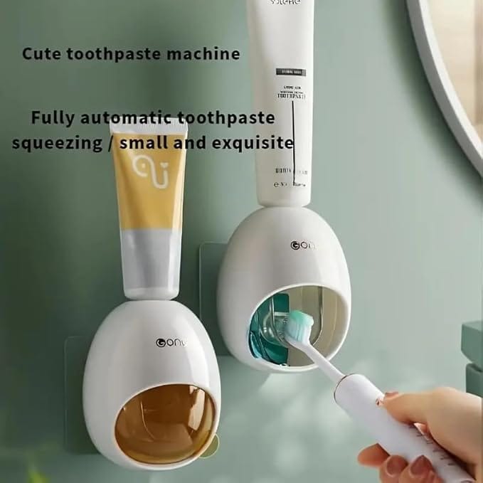 Automatic Toothpaste Dispenser for Bathroom,Toothpaste Holder with Self-Adhesive Sticker
