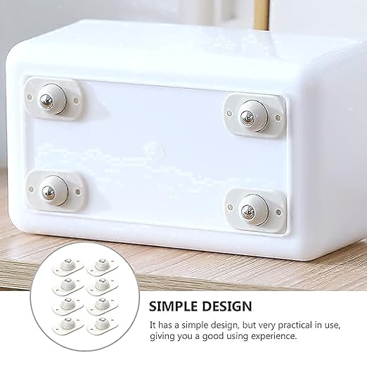 4 Pc Self Adhesive Mini Swivel Casters Wheels 360 Degree Rotation Pulley for Furniture Various Storage Boxe