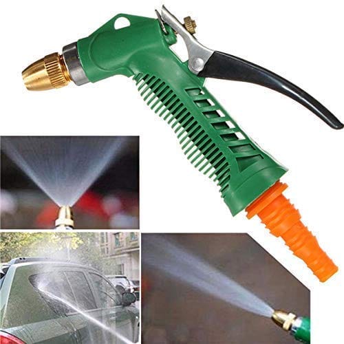High Pressure Water Spray Hose Pipe Gun for Car Washing, Gardening and Cleaning, Green-1