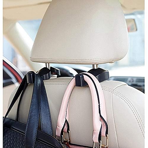 Universal Car Back Seat Headrest Hook | Hanging Holder for Purse, Bags, Polybags, Handbags, Groceries (Pack of 2)