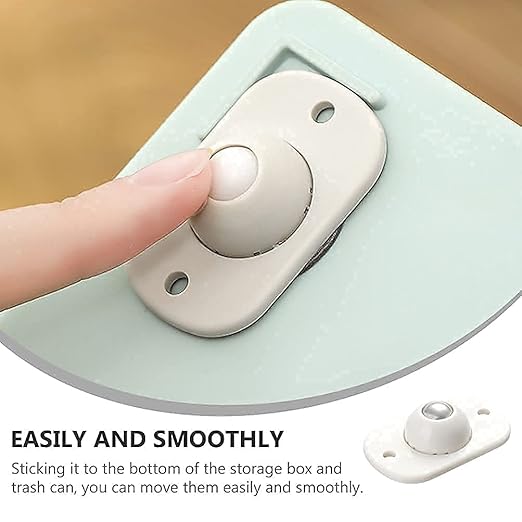 4 Pc Self Adhesive Mini Swivel Casters Wheels 360 Degree Rotation Pulley for Furniture Various Storage Boxe