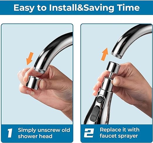 360 Degree Movable Faucet Aerator Infinity 3 Mode Faucet Dual Flow Aerator Kitchen