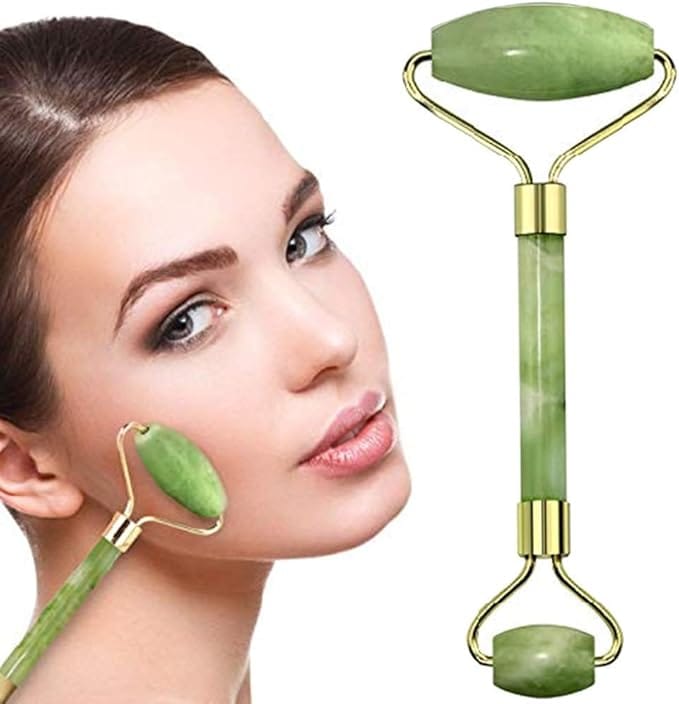 Facial Massager Jade Roller & Gua Sha Tool Natural Himalayan Stone for Face Neck Healing