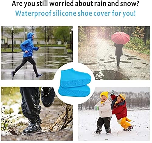 Resistant Overshoes Silicone Rubber Shoe Cover Protectors for Kids, Men, Women