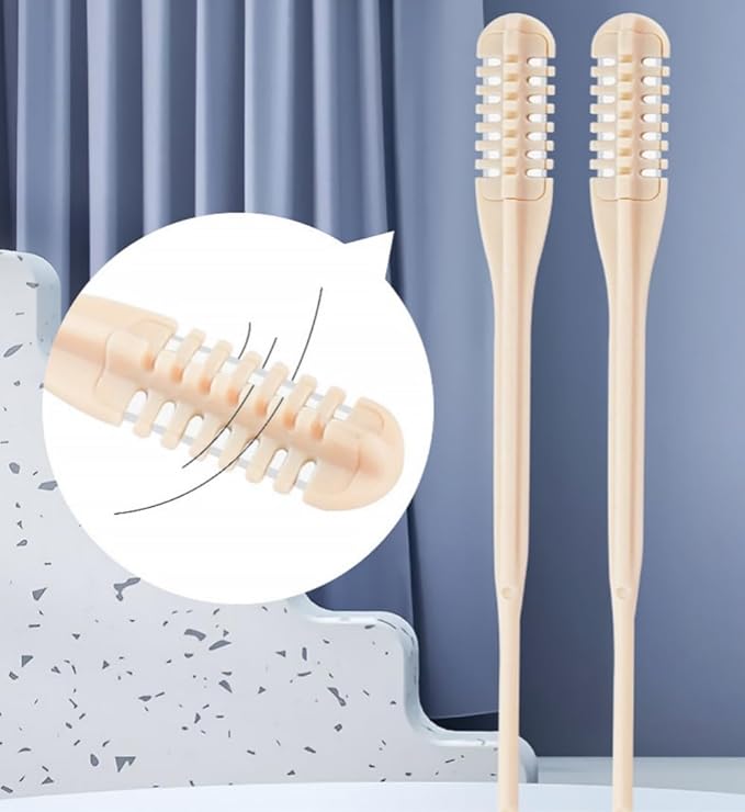 Handheld Manual Nose Hair Trimmer 360-degree Rotating Double Head Ear Cleaner