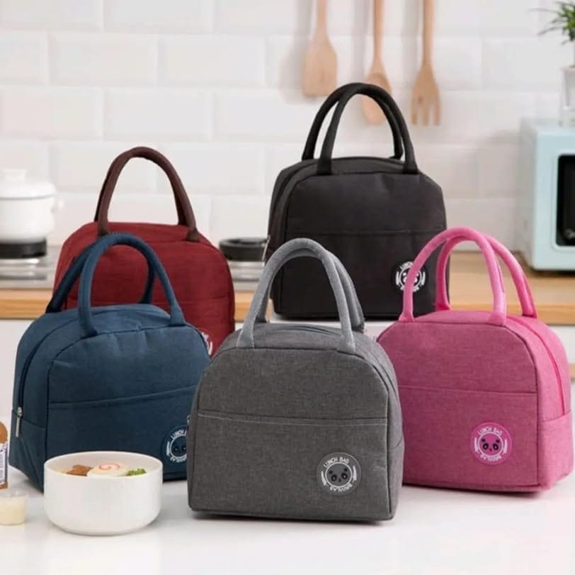 Lunch Bags Insulated Lunch Bags Tiffin Bag Travel Lunch Pouch for Women & Men Work Student Kids to School Picnic Organizer Storage Lunch Box Bag Portable and Reusable