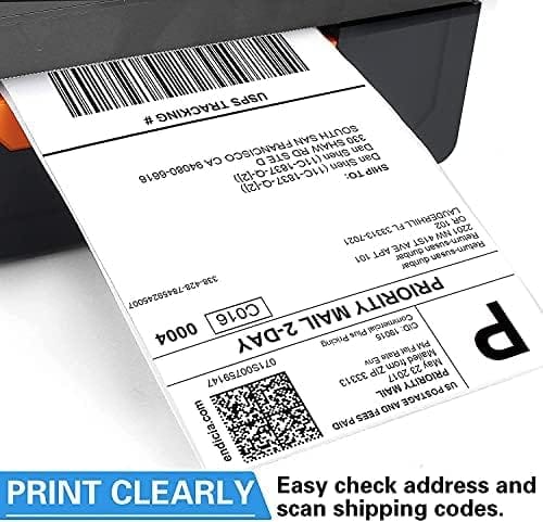 4″x6″ Direct Thermal Barcode Shipping Label/Stickers Roll Compatible with TSC, Roll, Zebra Printers Permanent Adhesive,420 Labels/Roll E-Commerce Order Processing Packaging (420 Labels/Roll)