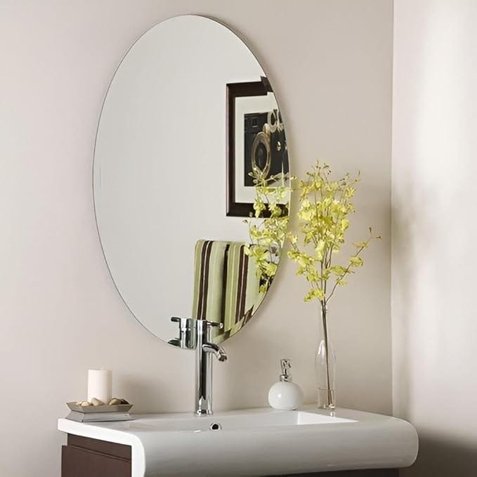 Adhesive Mirror Sticker for Wall on Tiles Living Room Basin Mirror Wall Mirror Stickers ( 30 x 45 CM)