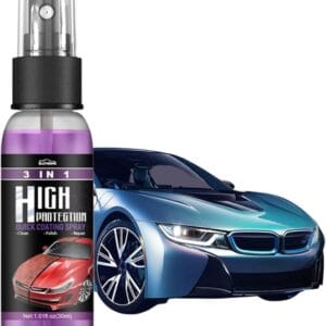 3-in-1 High Protection Car Spray, Car Coating Agent Quick Car Coating Spray, Water-Proof, Fouling Resistance, Anti-Aging, Suitable For Car Polishing, 1 Pack, 200ml
