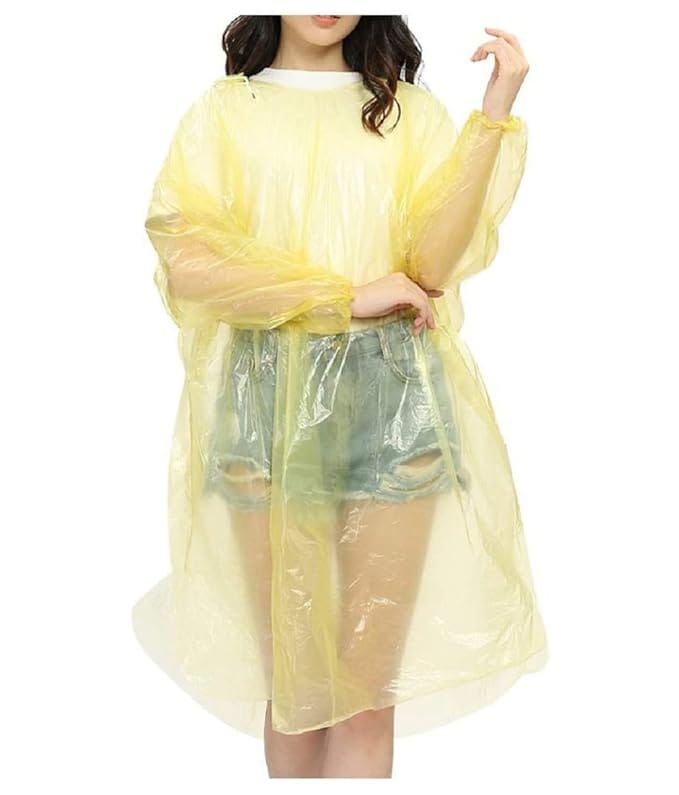 Plastic Credit Card Sized Raincoat, Thin One Time used Rain Coat Free Size Raincoat